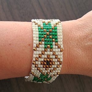 New!Bead Woven Handmade Women Bracelet 7.5"